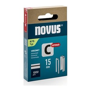 novus Tackerklammern Schmalrücken superhart 4/15, 1.000 St.