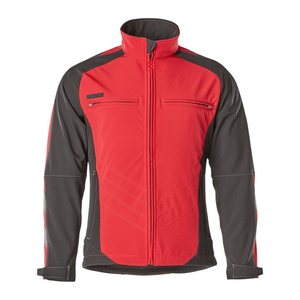 MASCOT® Herren Softshelljacke DRESDEN rot, schwarz Größe 4XL