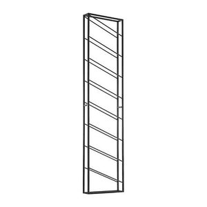 WOHNLING Weinregal schwarz 36,0 x 8,0 x 150,0 cm, 1 St.