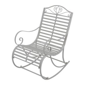 Garden Pleasure Gartenschaukelstuhl mit Armlehnen TAMBO weiß, 1 St.
