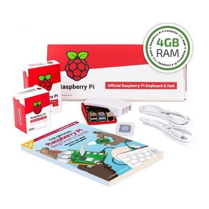Raspberry Board Pi 4B/ 4GB FULL KIT +Gehäuse Weiß/Rot