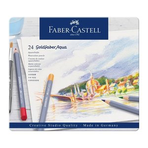 FABER-CASTELL Goldfaber Aqua Aquarellstifte farbsortiert, 24 St.