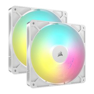 CORSAIR Lüfter RS140 ARGB PWM 140*140*25 White Dual Pack