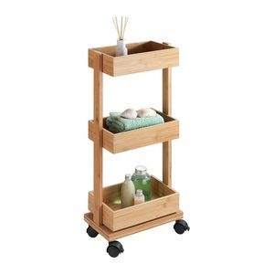WENKO Etagenwagen Tortona braun 18,0 x 31,0 x 71,5 cm