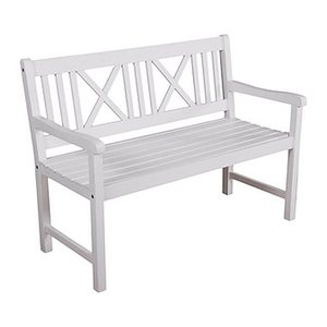 Garden Pleasure Gartenbank MALMÖ 985071 weiß Holz 120,0 cm