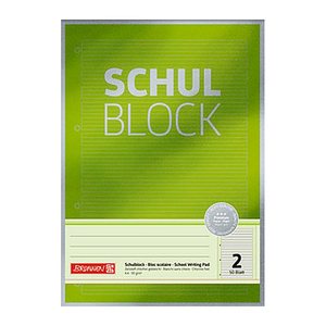BRUNNEN Schreibblock Premium DIN A4 liniert Lineatur 2, 1 St.