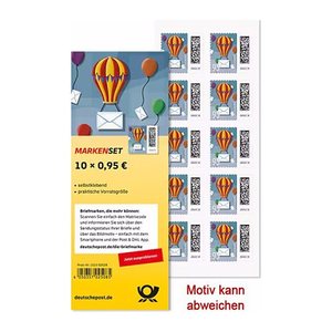 Deutsche Post 0,95 € Briefmarken "Blumenbrief" selbstklebend, 10 St.