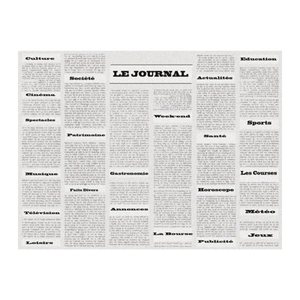 PROnappe Platzsets Vintage Zeitung weiß 30,0 x 40,0 cm, 400 St.