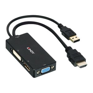LINDY Konverter HDMI an DP/DVI/VGA Multi