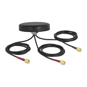 DELOCK Antenne LTE MIMO WLAN 802.11 3xSMA-St RG-174 1,0m sw