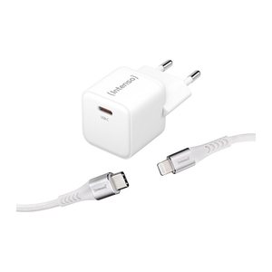Intenso W30C + C315L Lightning-Kabel GaN-Ladeadapter weiß, 30 Watt