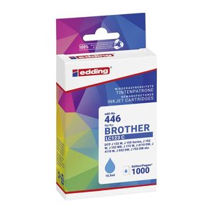 edding EDD-446 cyan Druckerpatrone kompatibel zu brother LC-123C