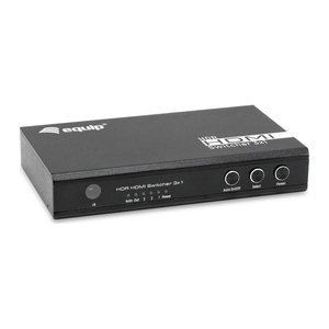Equip Switch HDMI2.0 3-In/1-Out +Fernbed. 4K/60Hz 18Gbps