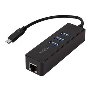 Logilink Adapter USB 3.0 TypC zu1x RJ45u. 3x USB3.0 Typ A