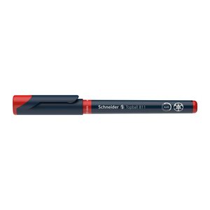 Schneider Topball 811 Tintenroller rot/silber 0,5 mm, Schreibfarbe: rot, 1 St.