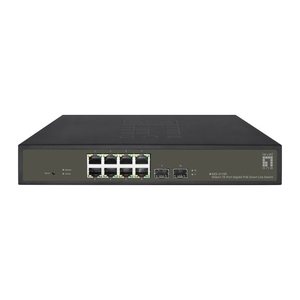 LevelOne PoE+Switch 8xGE PoE+/2xSFP 130W Hilbert SL managed