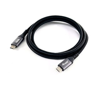 Equip Kabel USB-C4.0->C Gen3 PD240W St/St 1.20m schwarz