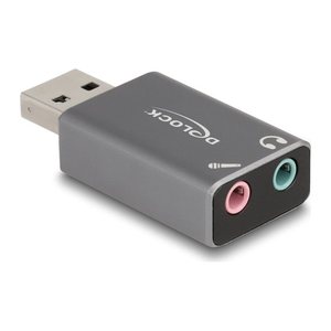 DELOCK Externe USB Soundkarte mit 2 x 3,5 mm Klinkenbuchse