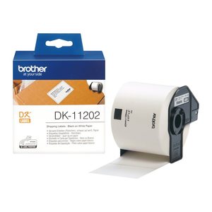 brother Etikettenrolle für Etikettendrucker DK11202 weiß, 62,0 x 100,0 mm, 1 x 300 Etiketten