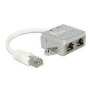 DELOCK RJ45 Adapter RJ45 -> 2x RJ45 St/Bu 0.15m 2 x Ethernet