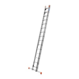 KRAUSE Schiebeleiter MONTO Robilo silber 30 Sprossen, H: 440,0 cm