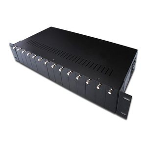DIGITUS Medienkonverter Chassis 2HE 14-Slots schwarz