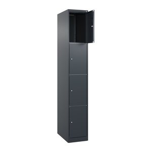 CP Schließfachschrank Classic Plus anthrazitgrau 080000-104 S10010, 4 Schließfächer 30,0 x 50,0 x 185,0 cm