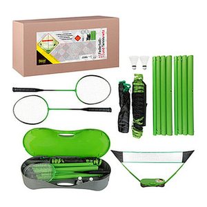 Idena Badminton-Set 2in1 grün, schwarz