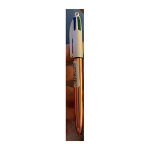 BIC 4-Farben-Kugelschreiber 4 Colours Shine rosegold, Schreibfarbe: blau, schwarz, rot, grün, 1 St.