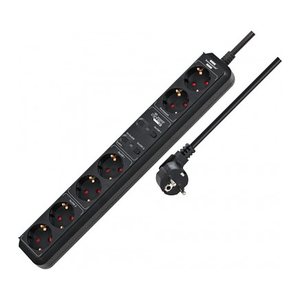 brennenstuhl Connect Eco-Line 6-fach Steckdosenleiste 1,5 cm schwarz