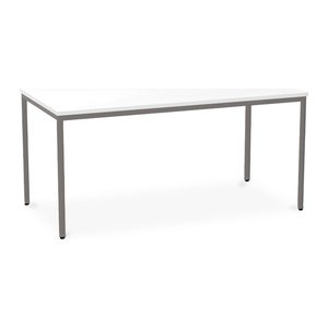 Besprechungstisch in verschiedenen Größen – G: Weißaluminium (1600 x 600 x 750 mm, Platte Weiß)