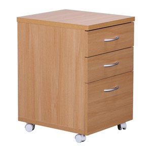 WOHNLING Rollcontainer buche 3 Auszüge 40,0 x 45,0 x 60,0 cm