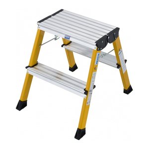 KRAUSE Klapptritt MONTO Rolly gelb 2x 2 Stufen, H: 55,0 cm