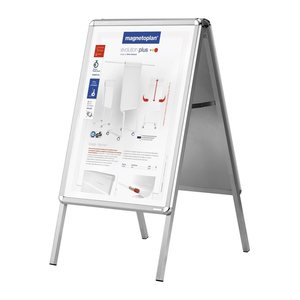 magnetoplan Kundenstopper SP silber DIN A1 2 Fächer 70,0 x 96,0 x 119,0 cm, 1 St.