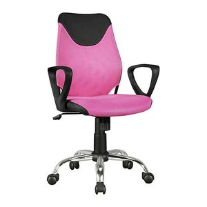 AMSTYLE Kinderdrehstuhl, SPM1.355 Stoff rosa, Gestell silber