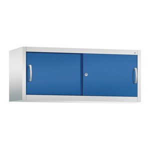 CP Aufsatz-Schiebetürenschrank C 2000 Acurado, 2044-00 S10041 lichtgrau, enzianblau keine Fachböden 120,0 x 40,0 x 50,0 cm