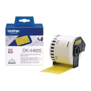 brother Endlospapierrolle für Etikettendrucker DK44605 gelb, 62,0 mm x 30,48 m, 1 Rollen