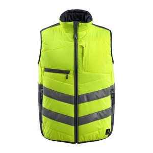 MASCOT® unisex Warnweste Grimsby  gelb, schwarzblau Größe M