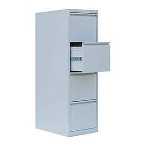 LÜLLMANN Hängeregistraturschrank lichtgrau 4 Schubladen 40,0 x 62,0 x 132,0 cm, 1 St.
