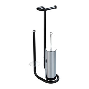 WENKO WC-Garnitur Universalo schwarz Metall, 1 St.