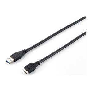 Equip Kabel USB-A3.0->Micro-B St/St 1.80m schwarz Polybeutel