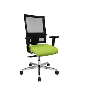 Topstar Bürostuhl Profi Net 11, PS59H T35 Stoff grün, Gestell alu