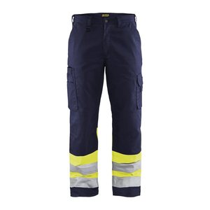 BLAKLÄDER® unisex Warnschutzhose 1564 marine, gelb Größe 23