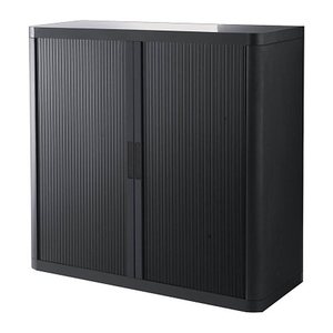 PAPERFLOW easyOffice Rollladenschrank schwarz ohne Fachböden 110,0 x 41,5 x 104,0 cm