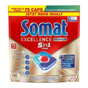Somat EXCELLENCE PREMIUM 5in1 Spülmaschinentabs, 75 St.