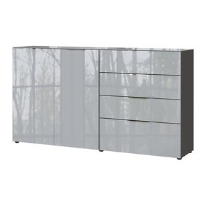 GERMANIA Sideboard Oakland, 3698-587 grafit, silber 184,0 x 42,0 x 102,0 cm, 1 St.