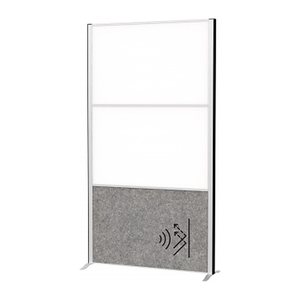 MAUL Akustik-Trennwand MAULconnecto 9622095, dunkelgrau, weiß 100,0 x 182,0 cm, 1 St.