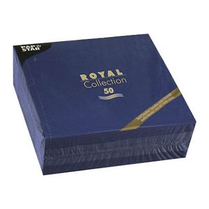 PAPSTAR Servietten dunkelblau 3-lagig 40,0 x 40,0 cm, 50 St.