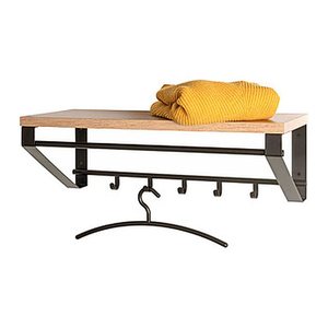 HAKU Möbel Wandgarderobe 54441 eiche Holz 5 Haken 70,0 x 23,0 cm, 1 St.