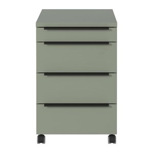 GERMANIA 4377 Rollcontainer taupegrün 4 Auszüge 42,0 x 60,0 x 63,0 cm